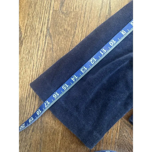 VINCE French Terry Hoodie Womens Small Navy Wide Sleeve Blue Sweatshirt 1280 - Picture 10 of 11